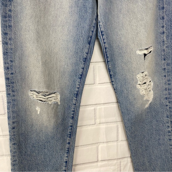 Mother The Huffy Skimp Ripped High Waist Straight Leg Jeans - Picture 5 of 11